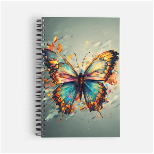 Butterflys' Pearly shimmer Cover, lined or blank, Diary or Drawing, Sketching Book