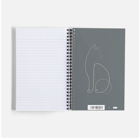 Positive Cat, Pearly shimmer Cover, lined or blank, Diary or Drawing, Sketching Book
