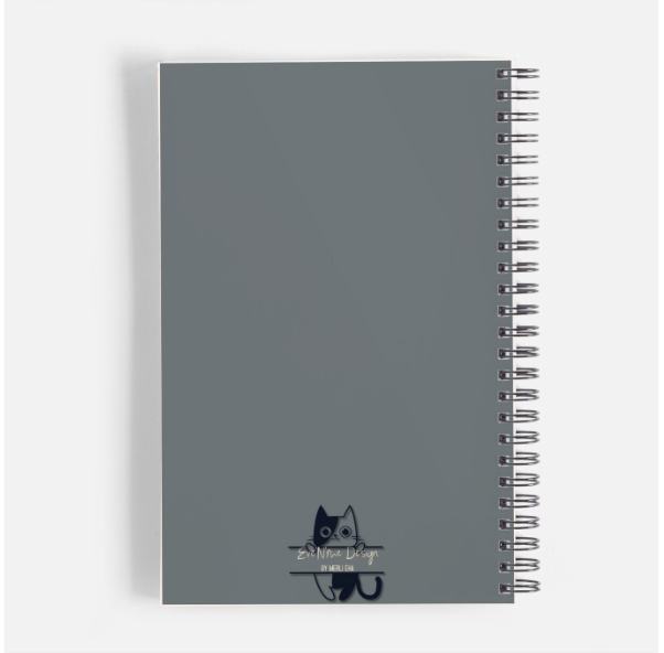 Positive Cat, Pearly shimmer Cover, lined or blank, Diary or Drawing, Sketching Book