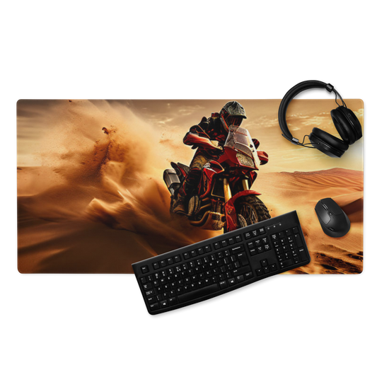 Fast Moto, Dunes, Off Road, Yellow Sand, Gaming mouse pad, 36 x 18 inches