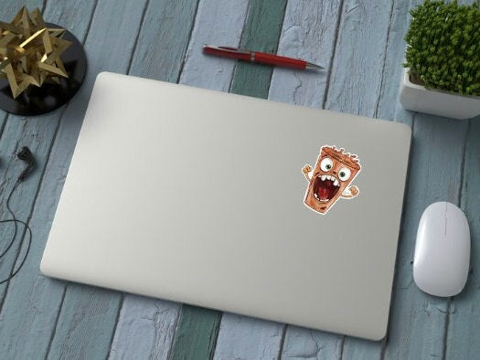 Coffee Monster | Cute Kawaii Sticker | Laptop Sticker | Vinyl Sticker | Cute Premium Sticker